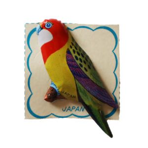 Broche Hojalata Alfiler Pájaro Ojo Azul Pico Celeste