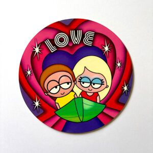 Postal Redonda Love Brad And Lucy