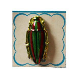 Broche Hojalata Alfiler Insecto Verde Brillo