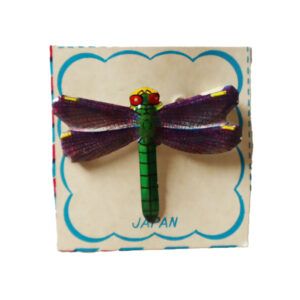 Broche Hojalata Alfiler Libélula Morada Y Verde
